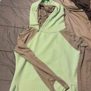 & double hooded sweatshirt